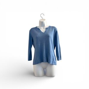 Sag Harbor Blue V-Neck Sweater Women’s Size S